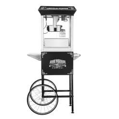 Popcorn Machines Great Northern Lincoln 8 Oz. Antique Black Popcorn Machine With Cart -MegaChef Sales Shop antique black great northern popcorn machines hwd630222 66 1000