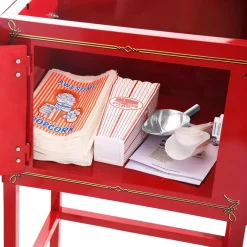 Popcorn Machines Great Northern Pasadena 8 Oz. Antique Red Popcorn Machine With Cart -MegaChef Sales Shop antique red great northern popcorn machines hwd630229 1f 1000