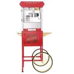 Popcorn Machines Great Northern Pasadena 8 Oz. Antique Red Popcorn Machine With Cart -MegaChef Sales Shop antique red great northern popcorn machines hwd630229 c3 1000