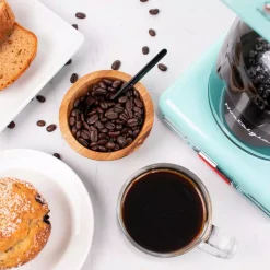 Coffee Makers Nostalgia 12-Cup Blue Coffee Maker With Pause And Serve Function -MegaChef Sales Shop aqua blue nostalgia drip coffee makers rcof12aq 44 1000