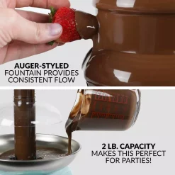 Dessert Makers Nostalgia 4-Tier Aqua Chocolate Fondue Fountain 7 Dessert Makers Nostalgia 4-Tier Aqua Chocolate Fondue Fountain -MegaChef Sales Shop aqua nostalgia chocolate fountains clcf4aq 4f 1000