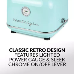 Dessert Makers Nostalgia Retro Aqua Electric Cotton Candy Maker With 2-Reusable Cotton Candy Cones -MegaChef Sales Shop aqua nostalgia cotton candy machines clcm8aq 4f 1000