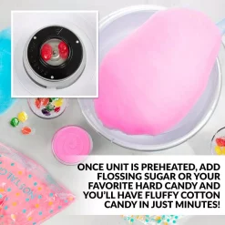 Dessert Makers Nostalgia Retro Aqua Hard And Sugar Free Cotton Candy Maker With Cotton Candy Cones -MegaChef Sales Shop aqua nostalgia cotton candy machines pcm425aq 1f 1000