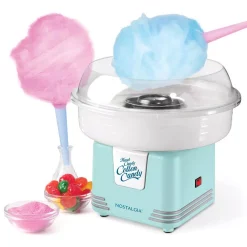 Dessert Makers Nostalgia Retro Aqua Hard And Sugar Free Cotton Candy Maker With Cotton Candy Cones -MegaChef Sales Shop aqua nostalgia cotton candy machines pcm425aq 31 1000