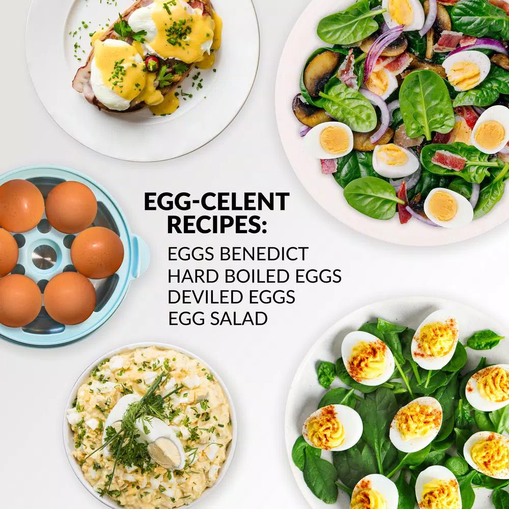 Egg Cookers Nostalgia 7-Egg Aqua Egg Cooker 8 Egg Cookers Nostalgia 7-Egg Aqua Egg Cooker - Image 8