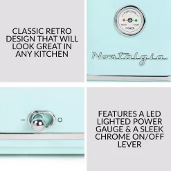 Popcorn Machines Nostalgia 1040 W X 96 Oz. Aqua Hot Air Popcorn Maker With LED Power Gauge -MegaChef Sales Shop aqua nostalgia popcorn machines clhap12aq 4f 1000