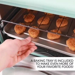 Toasters Nostalgia Retro 1500 W Aqua 12-Slice Convection Toaster Oven With Built-in Timer -MegaChef Sales Shop aqua nostalgia toaster ovens rtov2aq 44 1000