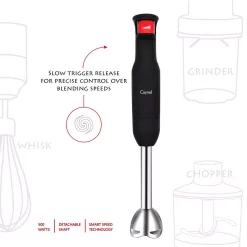 Blenders Boyel Living 8-Speed 500-Watt Black Stainless Steel Control 5-in-1 Multi-Purpose Immersion Hand Blender Set -MegaChef Sales Shop blach boyel living immersion blenders ha45404 4f 1000