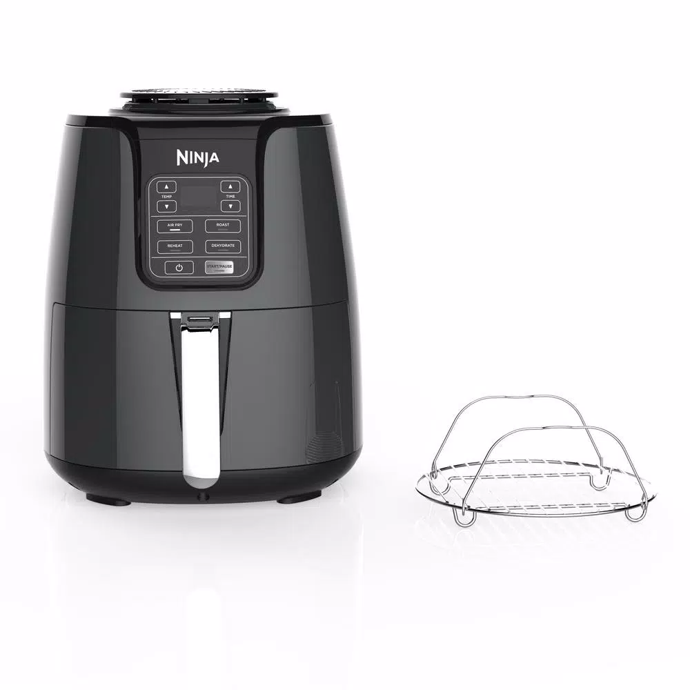 Air Fryers NINJA 4 Qt. Electric Black Air Fryer With Recipe Book 1 Air Fryers NINJA 4 Qt. Electric Black Air Fryer With Recipe Book