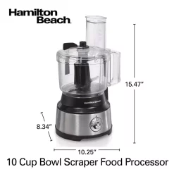 Food Processing Hamilton Beach 450-Watt 10-Cup Food Processor With Bowl Scraper Attachment -MegaChef Sales Shop black and stainless hamilton beach food processors 70730 66 1000