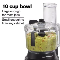 Food Processing Hamilton Beach 450-Watt 10-Cup Food Processor With Bowl Scraper Attachment -MegaChef Sales Shop black and stainless hamilton beach food processors 70730 fa 1000
