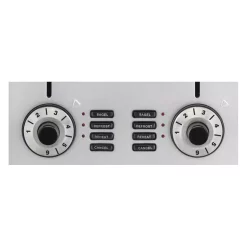 Toasters Cuisinart 4-Slice Black And Stainless Steel Wide Slot Toaster With Crumb Tray -MegaChef Sales Shop black and stainless steel cuisinart pop up toasters cpt 340p1 4f 1000