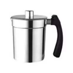 Coffee Makers KALORIK 13.5 Oz. Black Stainless Steel Electric Milk Frother -MegaChef Sales Shop black and stainless steel milk frothers mfh 43974 bk 1f 1000