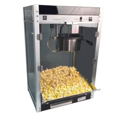 Popcorn Machines Paragon Contempo Pop 8 Oz. Black Stainless Steel Countertop Popcorn Machine