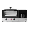 Toasters SPT Breakfast Center 1450 W 2-Slice Black And Stainless Steel Toaster Oven With Griddle And Coffee Maker