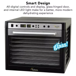 Food Processing Tribest Sedona Supreme Food Dehydrator -MegaChef Sales Shop black and stainless steel tribest dehydrators sdc s101 b 4f 1000