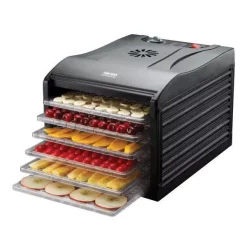 Food Processing AROMA Professional 6-Tray Black Food Dehydrator With Drip Tray -MegaChef Sales Shop black aroma dehydrators afd 815b 44 1000