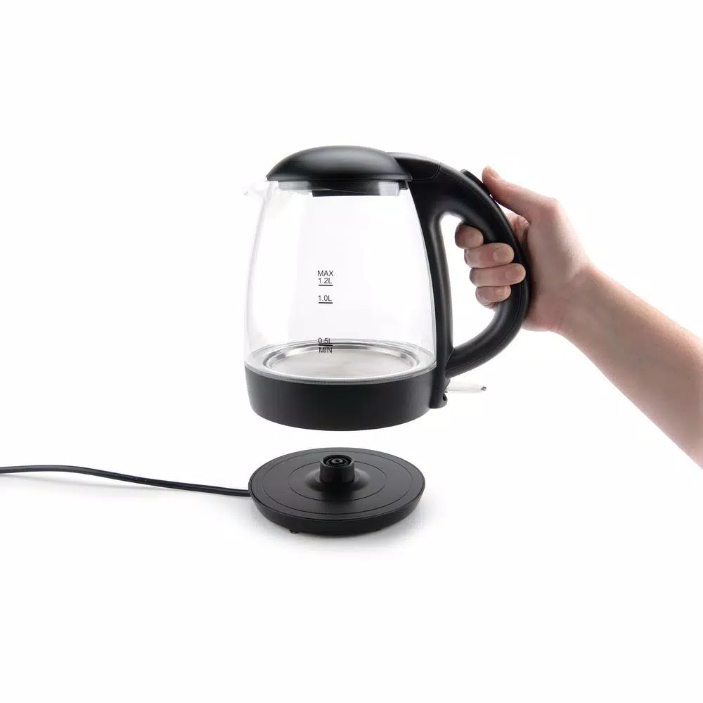 Electric Kettles AROMA 5-Cup Black Glass Corded Electric Kettle With Automatic Shut-Off 5 Electric Kettles AROMA 5-Cup Black Glass Corded Electric Kettle With Automatic Shut-Off - Image 5