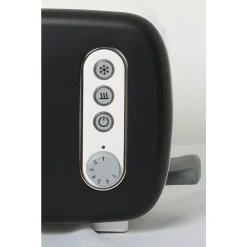 Toasters BergHOFF Seren 2-Slice Black Long Slot Toaster -MegaChef Sales Shop black berghoff pop up toasters tpserenfpb 44 1000