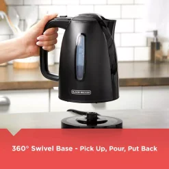 Electric Kettles BLACK+DECKER 1.7 L Rapid Boil Electric Cordless Kettle -MegaChef Sales Shop black black decker electric kettles ke1500b 4f 1000