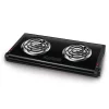 Food Warmers BLACK+DECKER 2-Burner 12 In. Black Hot Plate With Temperature Controls