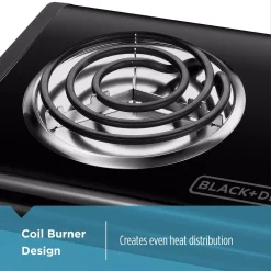 Food Warmers BLACK+DECKER 2-Burner 12 In. Black Hot Plate With Temperature Controls -MegaChef Sales Shop black black decker hot plates db1002b 66 1000