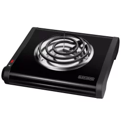 Food Warmers BLACK+DECKER 6 In. Single Burner Black With Temperature Control Hot Plate