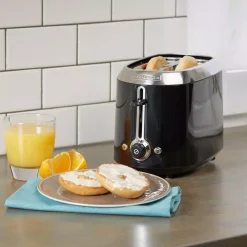 Toasters BLACK+DECKER 2-Slice Black Wide Slot Toaster With Temperature Control -MegaChef Sales Shop black black decker pop up toasters tr1300bd 44 1000