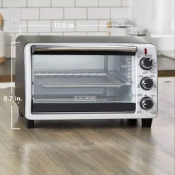 Toasters BLACK+DECKER 6-Slice Toaster Oven In Black -MegaChef Sales Shop black black decker toaster ovens to1950sbd 31 1000