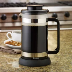 Coffee Makers BonJour Riviera 8-Cup French Press In Black -MegaChef Sales Shop black bonjour french presses 56467 31 1000