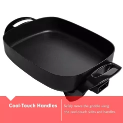 Electric Skillets & Indoor Grills Boyel Living 12 In. X 12 In. Black Nonstick Ceramic Electric Skillet 11 Electric Skillets & Indoor Grills Boyel Living 12 In. X 12 In. Black Nonstick Ceramic Electric Skillet -MegaChef Sales Shop black boyel living electric skillets el43801 76 1000