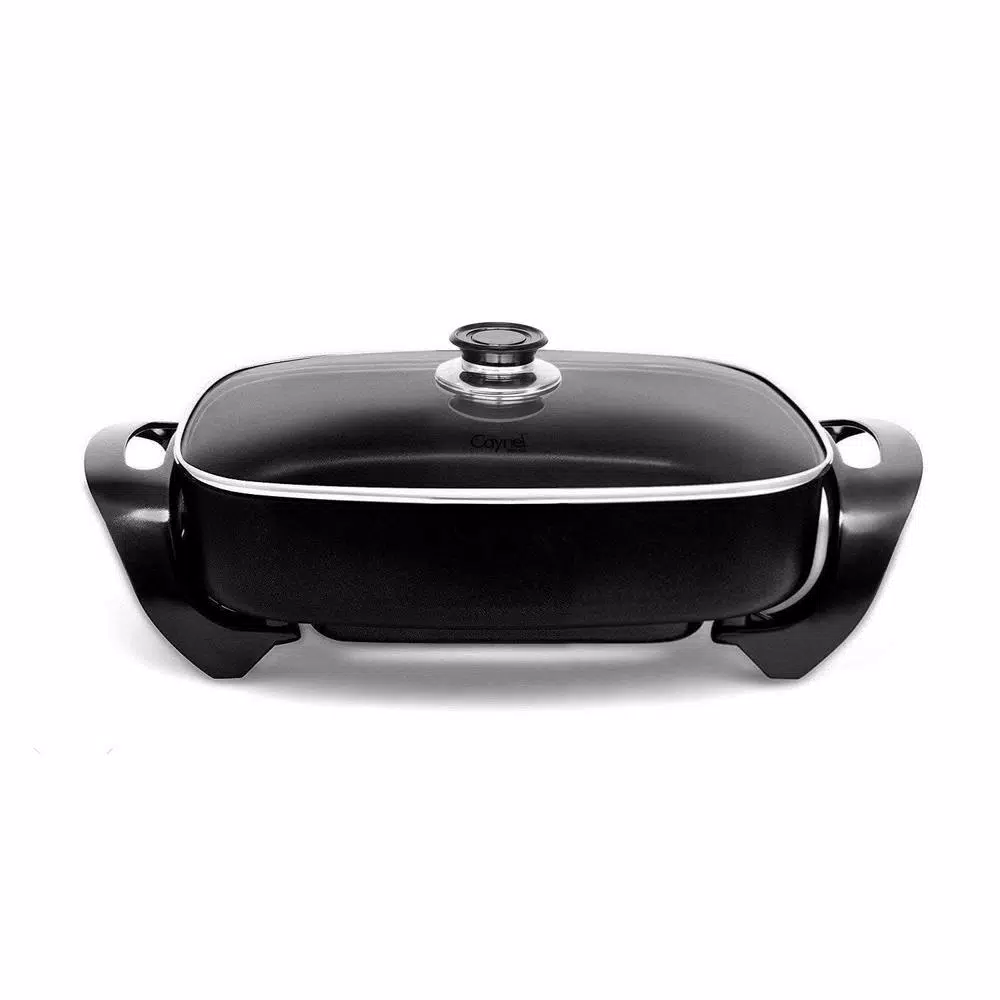 Electric Skillets & Indoor Grills Boyel Living 12 In. X 12 In. Black Nonstick Ceramic Electric Skillet 2 Electric Skillets & Indoor Grills Boyel Living 12 In. X 12 In. Black Nonstick Ceramic Electric Skillet - Image 2