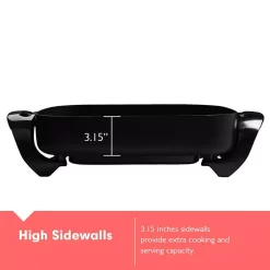 Electric Skillets & Indoor Grills Boyel Living 16 In. X 12 In. X 3.15 In. 8 Qt Black Professional Non-stick Copper Electric Frying Pan 7 Electric Skillets & Indoor Grills Boyel Living 16 In. X 12 In. X 3.15 In. 8 Qt Black Professional Non-stick Copper Electric Frying Pan -MegaChef Sales Shop black boyel living electric skillets el43802 1f 1000