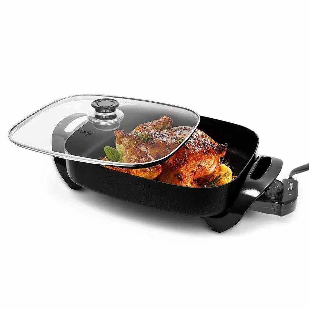 Electric Skillets & Indoor Grills Boyel Living 16 In. X 12 In. X 3.15 In. 8 Qt Black Professional Non-stick Copper Electric Frying Pan 5 Electric Skillets & Indoor Grills Boyel Living 16 In. X 12 In. X 3.15 In. 8 Qt Black Professional Non-stick Copper Electric Frying Pan - Image 5