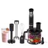 Blenders Boyel Living 8-Speed 500-Watt Black Stainless Steel Control 6-in-1 Multi-Purpose Immersion Hand Blender Set
