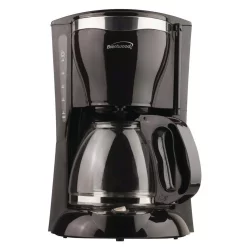 Coffee Makers Brentwood Appliances 12-Cup Black Coffee Maker With 16 Oz. Stainless Steel Heated Travel Mug And 12-Volt Car Adapter -MegaChef Sales Shop black brentwood appliances drip coffee makers 843631123188 fa 1000