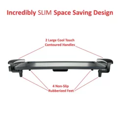 Electric Skillets & Indoor Grills Brentwood Appliances 27 Sq. In. Black Nonstick Electric Griddle With Drip Pan -MegaChef Sales Shop black brentwood appliances electric griddles ts 819 1f 1000