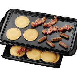 Electric Skillets & Indoor Grills Brentwood Appliances 200 Sq. In. Black Nonstick Electric Griddle -MegaChef Sales Shop black brentwood appliances electric griddles ts 840 31 1000