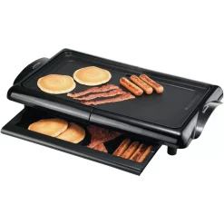 Electric Skillets & Indoor Grills Brentwood Appliances 200 Sq. In. Black Nonstick Electric Griddle -MegaChef Sales Shop black brentwood appliances electric griddles ts 840 76 1000
