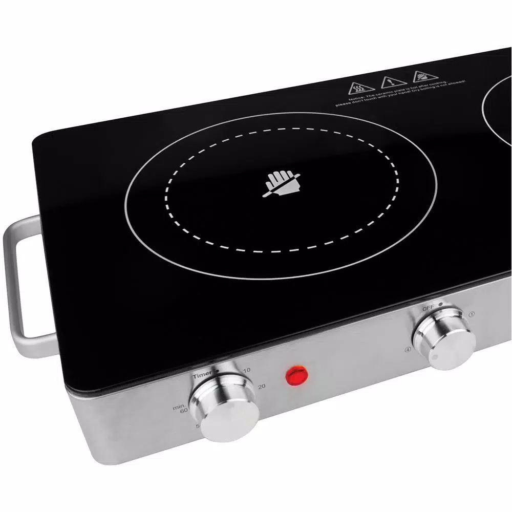 Food Warmers Brentwood Appliances 2-Burner 6 In. Black Infrared Electric Countertop Grill/Hot Plates 4 Food Warmers Brentwood Appliances 2-Burner 6 In. Black Infrared Electric Countertop Grill/Hot Plates - Image 4