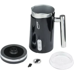 Coffee Makers Brentwood Appliances 10 Oz. Black Cordless Electric Milk Frother With Warmer -MegaChef Sales Shop black brentwood appliances milk frothers ga 301bk fa 1000