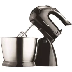 Mixers Brentwood Appliances 3 Qt. 5-Speed Black Electric Stand Mixer With Bowl And 5-Speed Black Electric Hand Mixer -MegaChef Sales Shop black brentwood appliances stand mixers 843631123294 76 1000