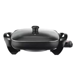 Electric Skillets & Indoor Grills Brentwood 12 In. Black Non-Stick Electric Skillet With Glass Lid