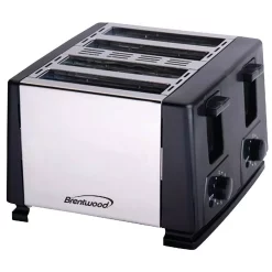 Toasters Brentwood 4-Slice Black Toaster -MegaChef Sales Shop black brentwood pop up toasters ts 284 d4 1000