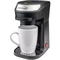 Coffee Makers Brentwood 1-Cup Black Single-Serve Coffee Maker With Mug -MegaChef Sales Shop black brentwood single serve coffee makers ts 111bk 76 1000