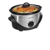 Cookers Hamilton Beach 4 Qt. Black Chrome Slow Cooker With Temperature Settings And Glass Lid
