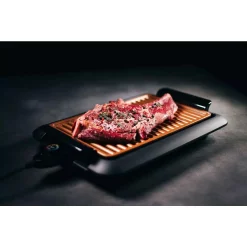 Electric Skillets & Indoor Grills Gotham Steel 224 Sq. In. Black Copper Non-Stick Ti-Ceramic Electric Smoke-less Indoor Grill -MegaChef Sales Shop black copper gotham steel indoor grills 1618 fa 1000