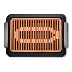 Electric Skillets & Indoor Grills Gotham Steel 234 Sq. In. Black Copper Non-Stick Ti-Ceramic Smoke-less Indoor Grill