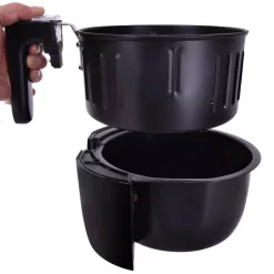 Air Fryers Costway 1400-Watt Electric Air Fryer 3.4 Qt. LCD Touch Screen Timer And Temperature Control -MegaChef Sales Shop black costway air fryers ep23239 44 1000