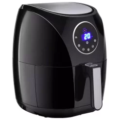 Air Fryers Costway 1400-Watt Electric Air Fryer 3.4 Qt. LCD Touch Screen Timer And Temperature Control -MegaChef Sales Shop black costway air fryers ep23239 c3 1000